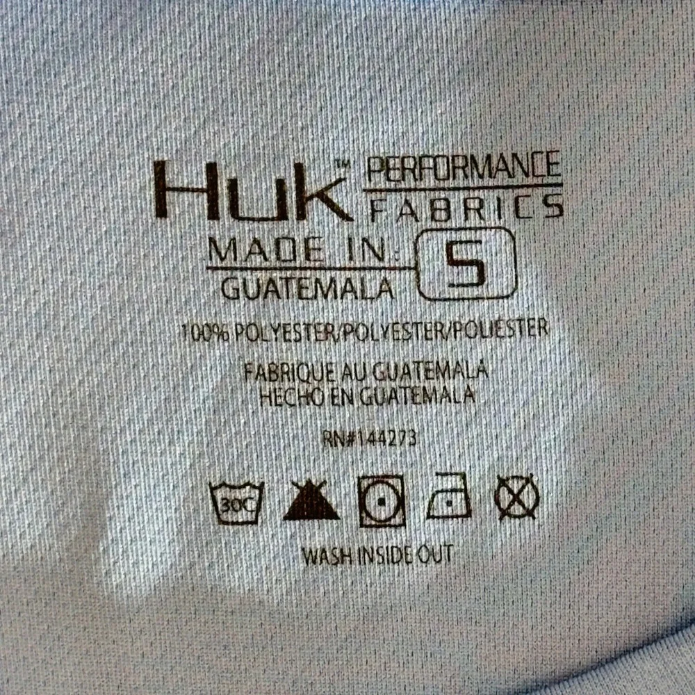 390 | Huk Performance Fishing Kids‎ Small Long Sleeve Shirt Blue H6120018